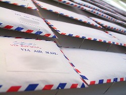 A set of airmail envelopes