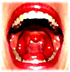 An open mouth