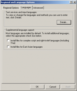 East Asian Language Install 92